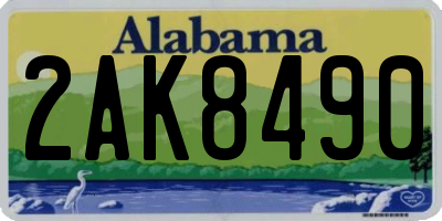 AL license plate 2AK8490