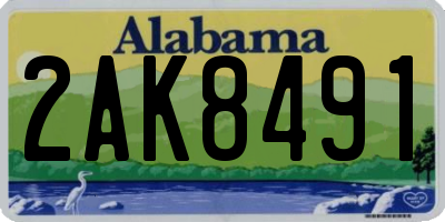 AL license plate 2AK8491