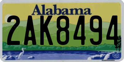 AL license plate 2AK8494