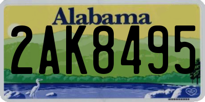 AL license plate 2AK8495