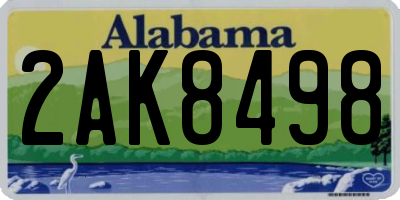 AL license plate 2AK8498
