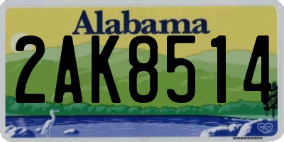 AL license plate 2AK8514