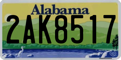 AL license plate 2AK8517