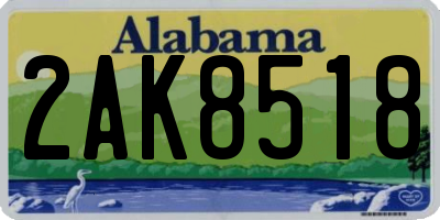AL license plate 2AK8518