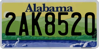 AL license plate 2AK8520