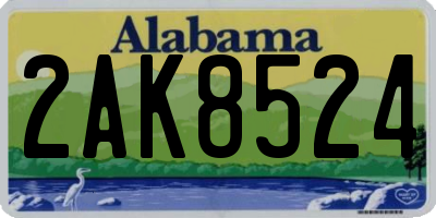 AL license plate 2AK8524