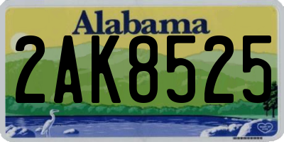 AL license plate 2AK8525