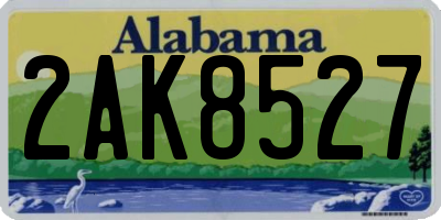 AL license plate 2AK8527
