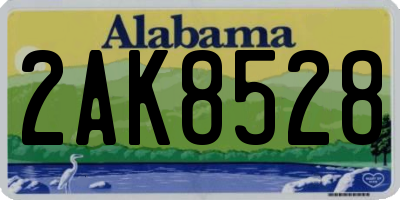 AL license plate 2AK8528