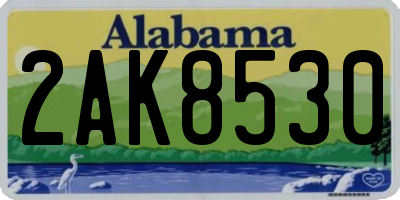 AL license plate 2AK8530