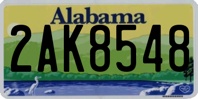 AL license plate 2AK8548