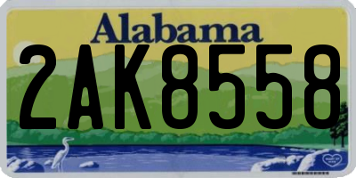 AL license plate 2AK8558