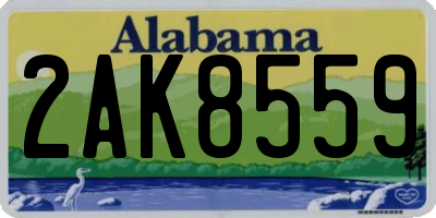AL license plate 2AK8559