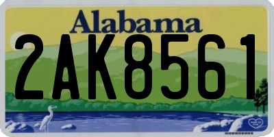 AL license plate 2AK8561