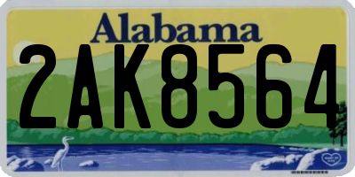 AL license plate 2AK8564
