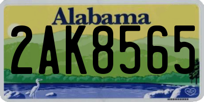 AL license plate 2AK8565