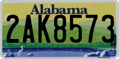 AL license plate 2AK8573
