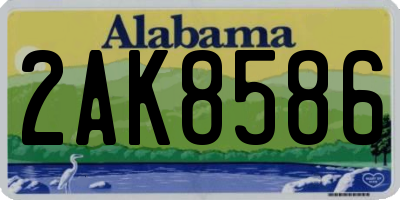 AL license plate 2AK8586