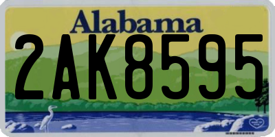 AL license plate 2AK8595