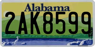 AL license plate 2AK8599