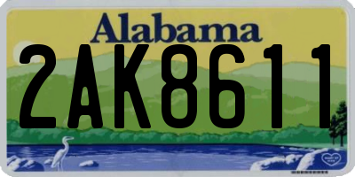 AL license plate 2AK8611