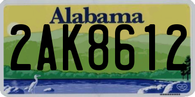 AL license plate 2AK8612