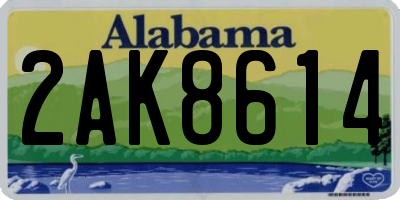 AL license plate 2AK8614
