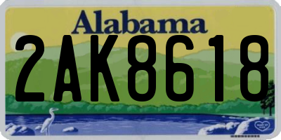 AL license plate 2AK8618