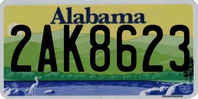 AL license plate 2AK8623