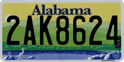 AL license plate 2AK8624