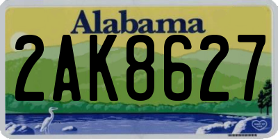 AL license plate 2AK8627