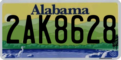 AL license plate 2AK8628