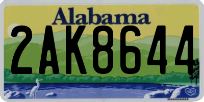 AL license plate 2AK8644