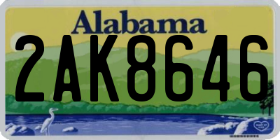 AL license plate 2AK8646