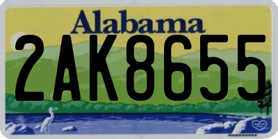 AL license plate 2AK8655