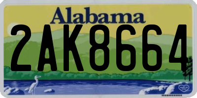 AL license plate 2AK8664