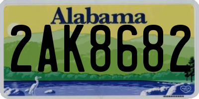 AL license plate 2AK8682
