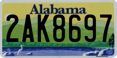 AL license plate 2AK8697