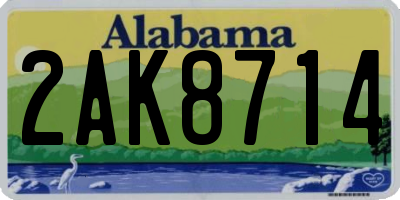 AL license plate 2AK8714
