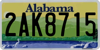 AL license plate 2AK8715