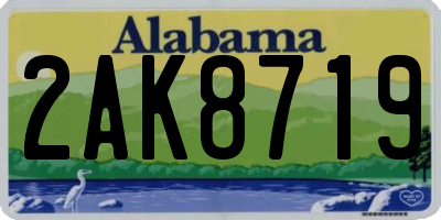 AL license plate 2AK8719
