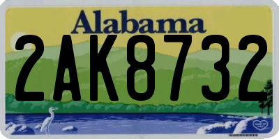 AL license plate 2AK8732