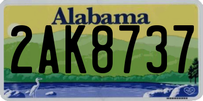 AL license plate 2AK8737