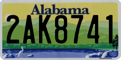 AL license plate 2AK8741