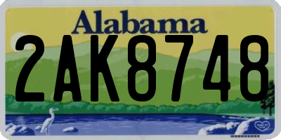 AL license plate 2AK8748