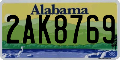 AL license plate 2AK8769