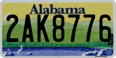 AL license plate 2AK8776