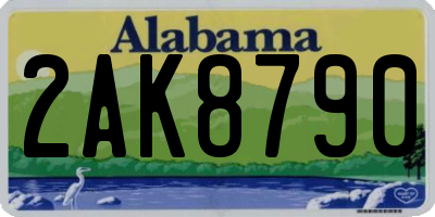 AL license plate 2AK8790