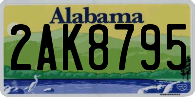 AL license plate 2AK8795