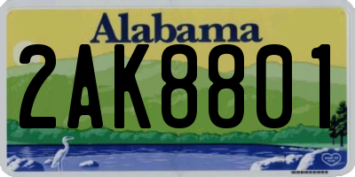 AL license plate 2AK8801